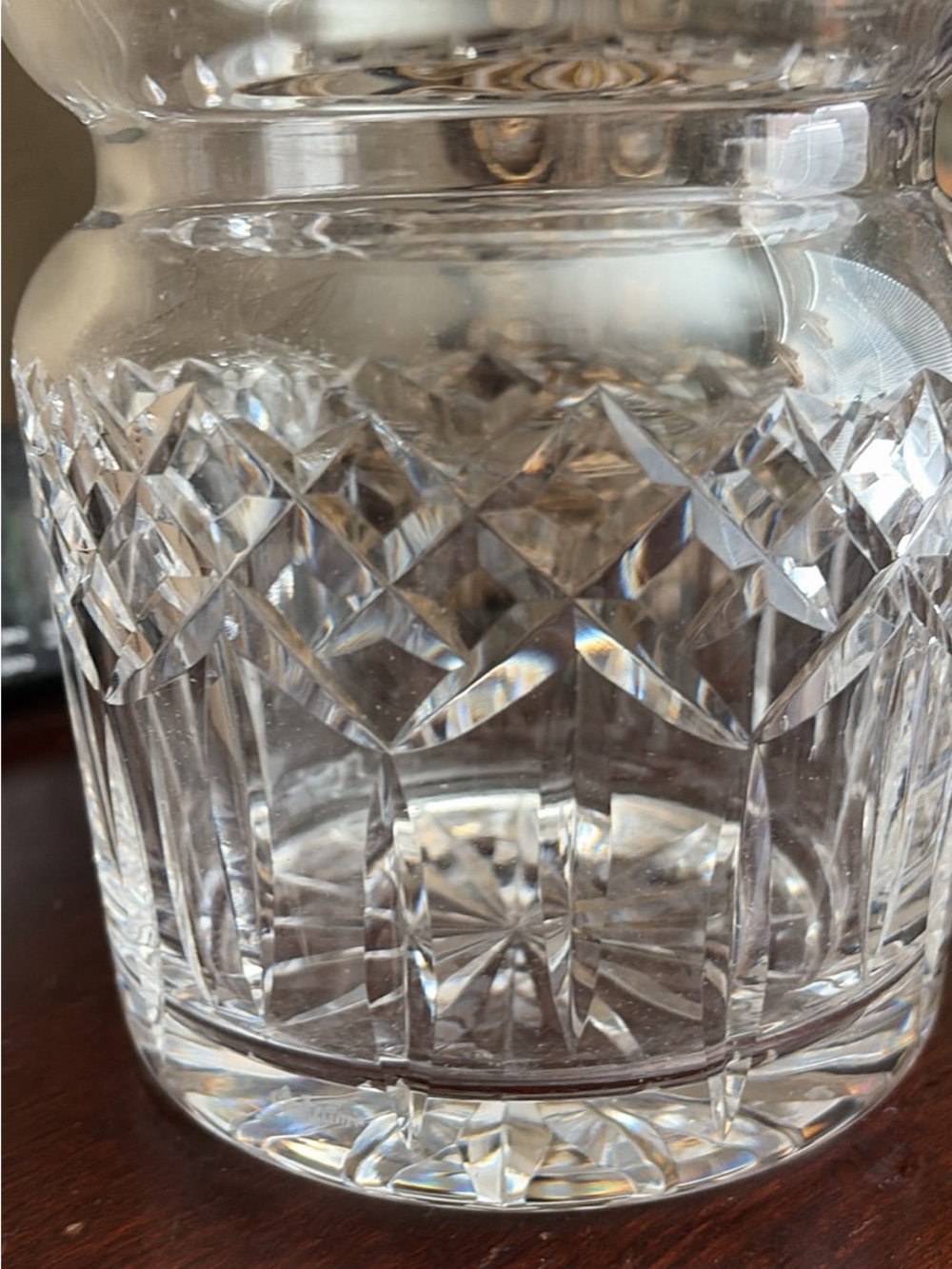 Waterford Lismore Crystal Clear Cut-Glass Covered Biscuit Jar - Picture 2 of 6
